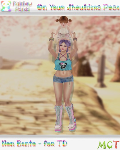 .:Rainbow Panda:. On Your Shoulders Pose (add me)