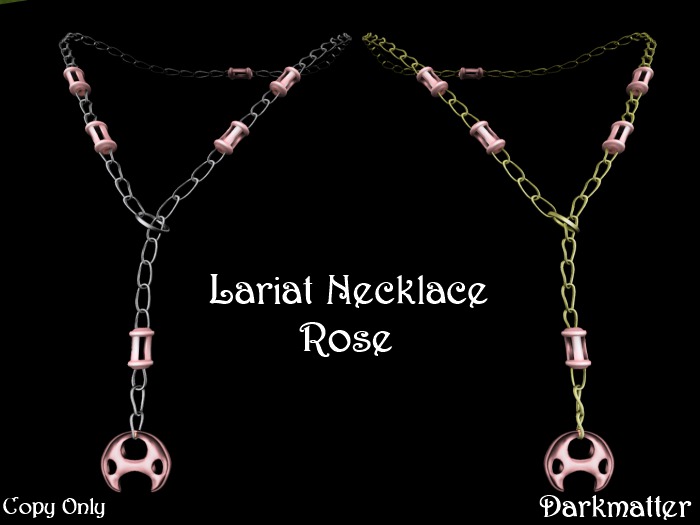 Lariat Necklace Rose