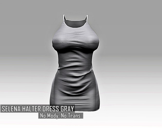 :.:CR:.: Things SELENA HALTER DRESS GRAY