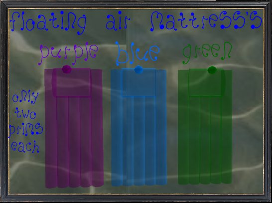Set of three floating Mattress Green, Purple , Blue