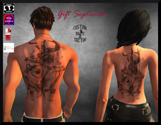 Custom M&C Tattoo gift september