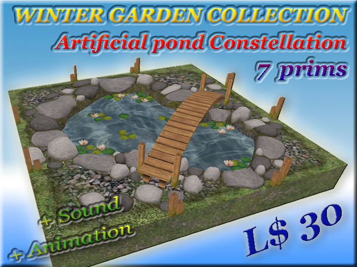 WINTER GARDEN COLLECTION Artificial pond Constellation (7 prim)