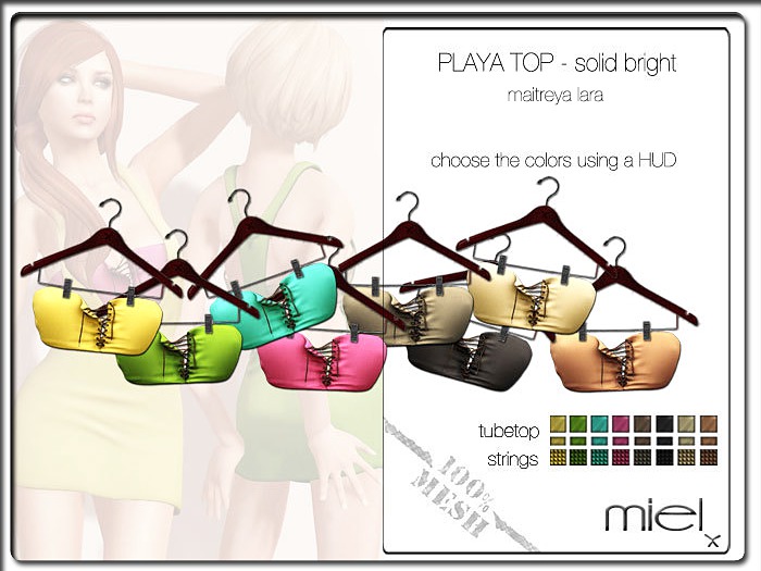 MIEL PLAYA TOP - solid bright (MESH)