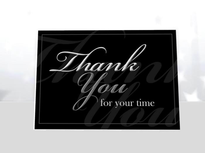MagDilly, Black & White Thank-you Card