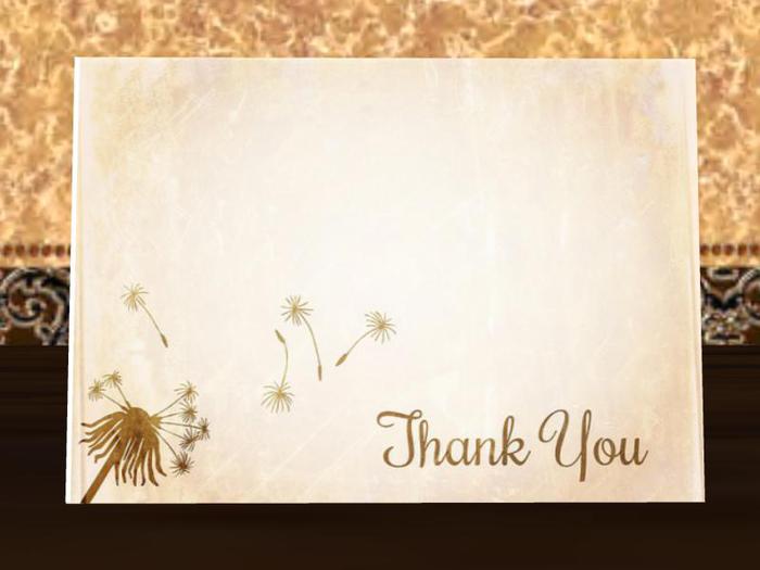 MagDilly, Dandelion Seeds Thank-you Card