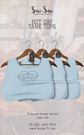 Sari-Sari - Hot Day Tank Top (Blue)
