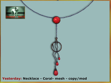 Bliensen + MaiTai - Yesterday - Necklace - Coral