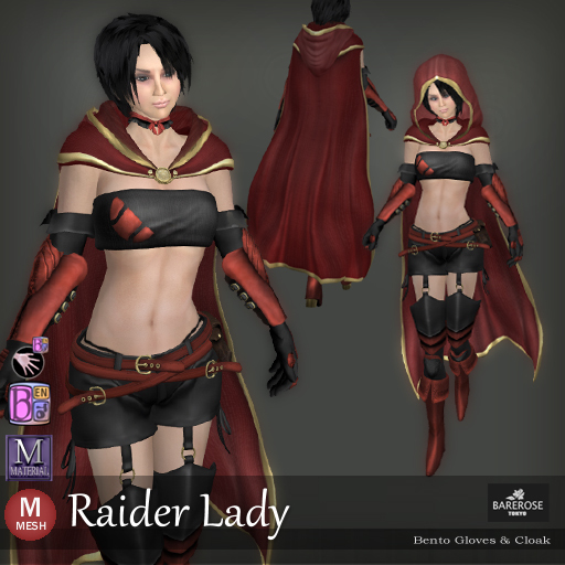 ::: B@R ::: Raider Lady (Bento Cloak and Gloves)