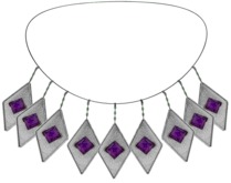 :::ChicChica::: Nika necklace Amethyst