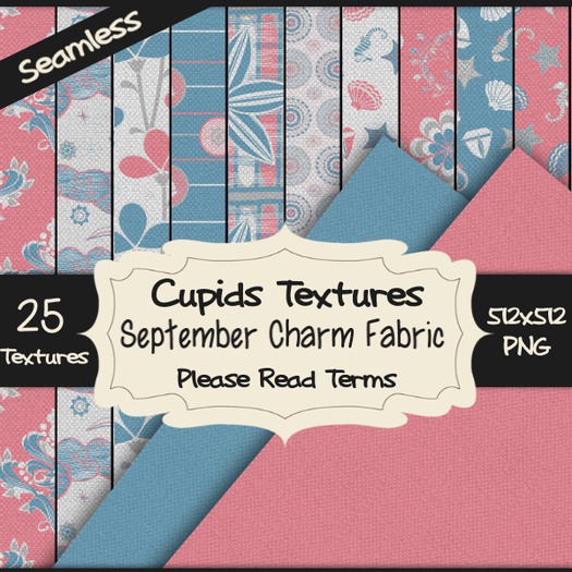 *Cupids Textures * 25 SEPTEMBER CHARMS FABRIC