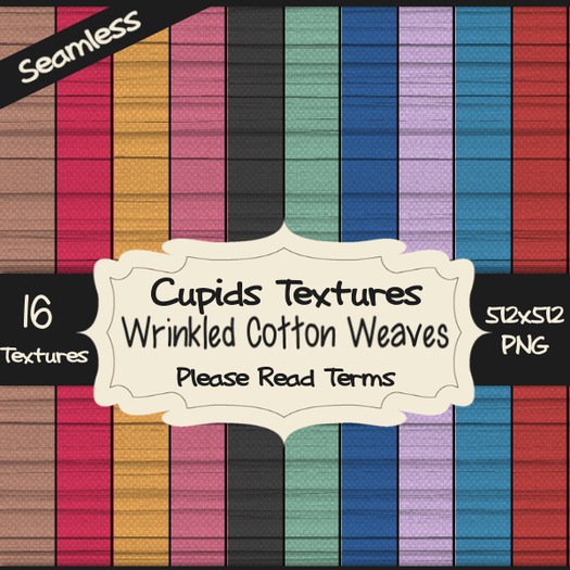 *Cupids Textures * 16 WRINKLED COTTON WEAVES