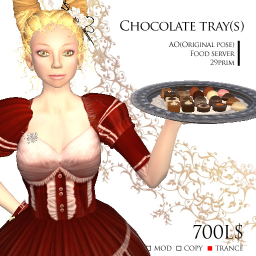 =Feather=Chocolate tray(S)