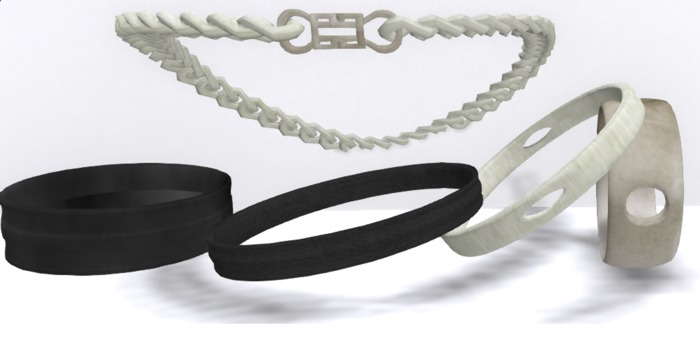 ::DC:: Bangle Set, Chain & Armband Set white\black