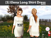 s elena long shirt dress white pic