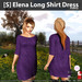 s elena long shirt dress purple ad