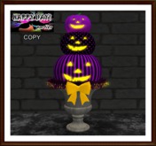 Halloween - Urn with Purple Pumpkins