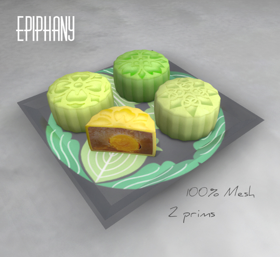 Snow Skin Mooncakes  - Mint (Animated)