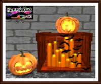 Halloween - Crate Orange Candles Pumpkins
