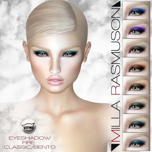 MRM "Fire" Eyes Makeup Static/Bento for Catwa Head Box