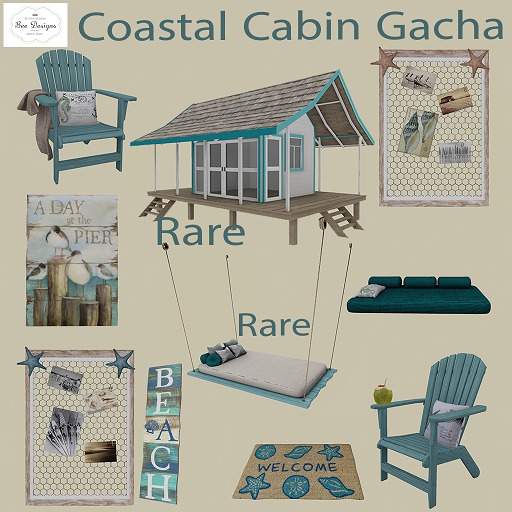 Bee Designs - Coastal Cabin Gacha Cabin RARE