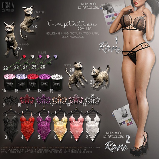 OSMIA - Temptation.Gacha.Rose.Box  - Pink