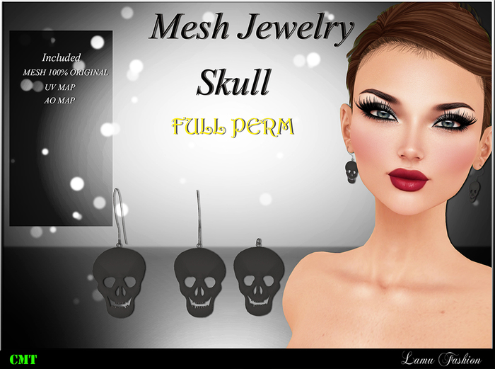 -Lamu Fashion-Mesh Jewelry Skull FULL PERM