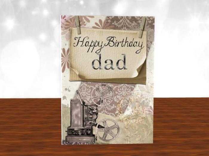 MagDilly,Dad Birthday Card Vintage 2