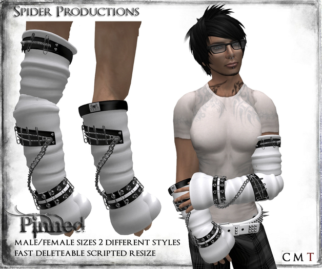 [SP] Pinned Goth Warmers (White) [BOX]