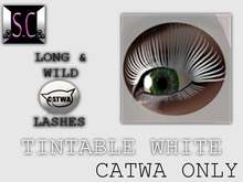 .:S.C:. Eyelashes - Long & Wild CATWA - White TINT