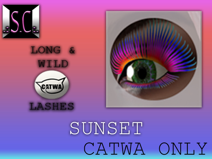 .:S.C:. Eyelashes - Long & Wild CATWA - Sunset