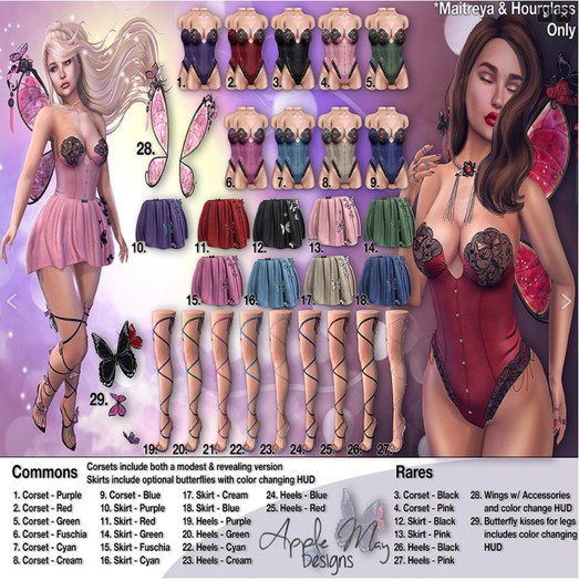 (AMD) Monarch Heels - Purple *Maitreya*