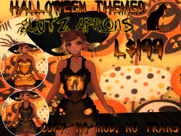 {P&C} Halloween Themed Glutz Aprons