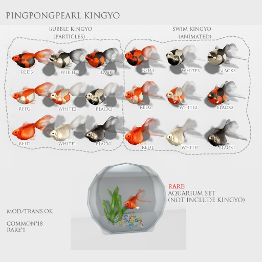 *N*PingPongPearl Kingyo swim#Black1