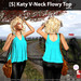 s katy v neck flowy top dots ad