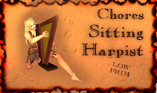 Chores - Sitting Harpist (low prim)