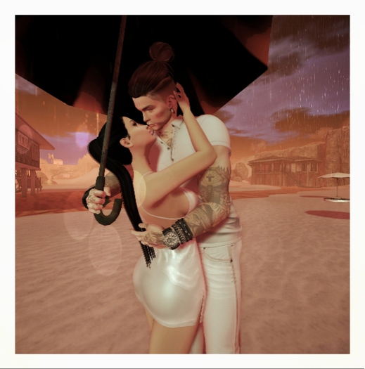 KITTY'S couples rain pose