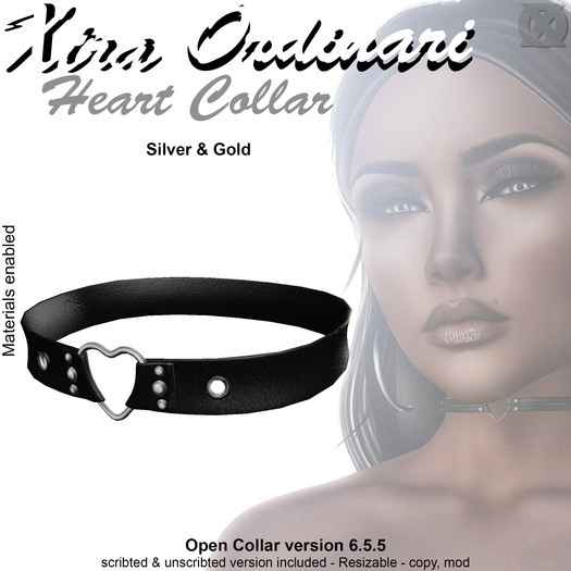 *XO*  Open Collar Heart