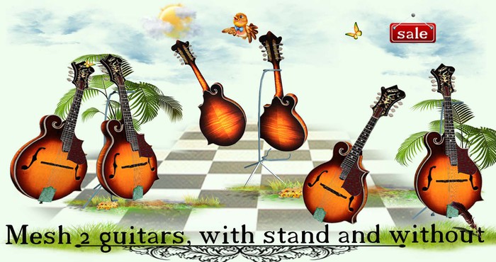 Mesh 2 mandolin, with stand and without (M & T)