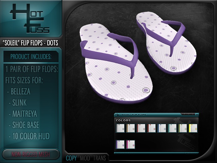 Hot Fuss "Soleil" Flip Flops - DOTS