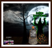 Halloween - Witch with Bats and Sound