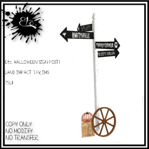 Etc. HALLOWEEN SIGN POST 1