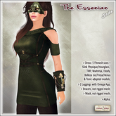 [V/W] The Essenian Jade - Fantasy Medieval leather dress & accessories, in Fitmesh + Belleza, Maitreya, Slink, TMP...