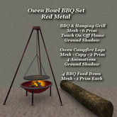 Owen Bowl BBQ Red Metal Set