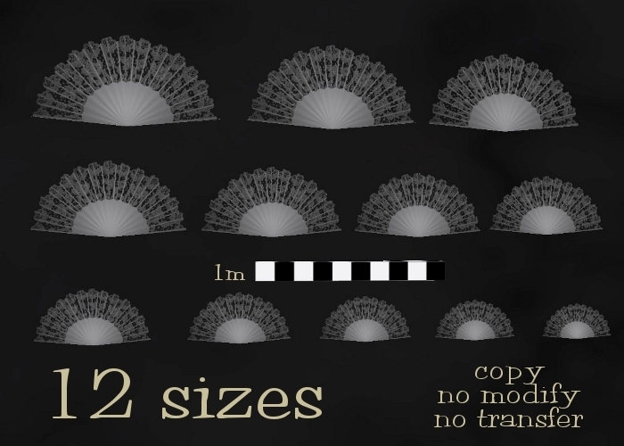 White Animated Resizable Lace Fan