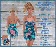 FLAMINGO STRAPPY DRESS COMPLETE OUTFIT - MAITREYA ONLY