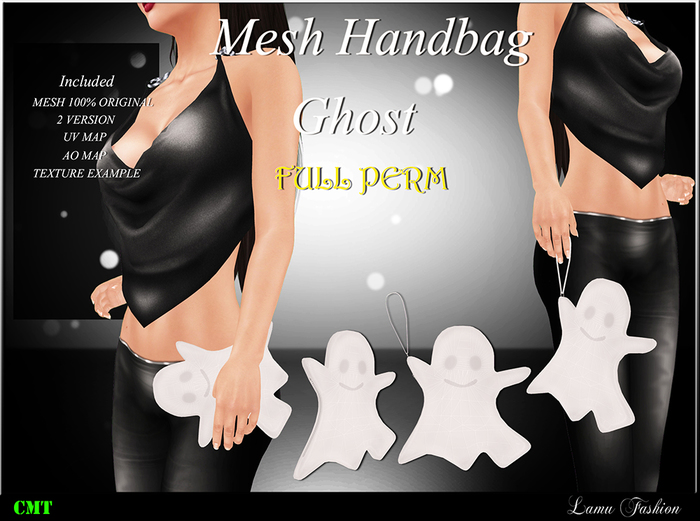 -Lamu Fashion-Mesh Handbag Ghost FULL PERM