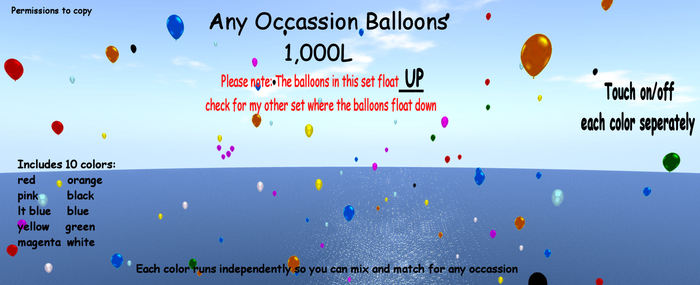 Any Occassion Balloons UP/ BOXED