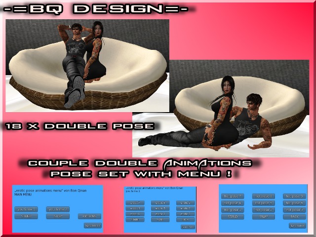 Couple Double Animations Pose set with menu ! 