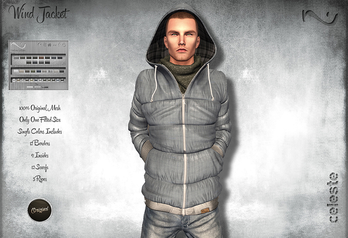 -NU- Wind Jacket Celeste