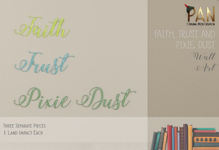 *PAN* Faith, Trust, and Pixie Dust Wall Art